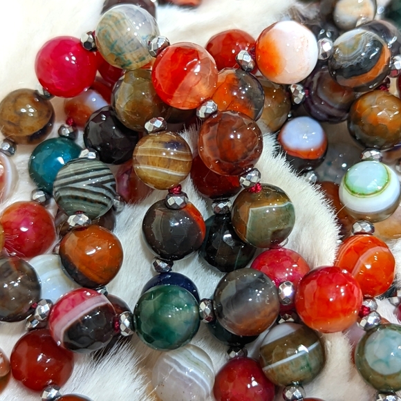 Faceted Gemstone Long Necklace - Picture 3 of 8